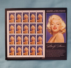 USPS – «LEGENDS OF HOLLYWOOD – MARILYN MONROE» FULL SHEET OF STAMPS LOOK!!!