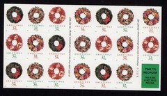 United States 32¢ Christmas Wreaths Postage Stamp #3245-8 Booklet Pane of 20