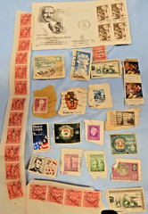 Mixed of 38 unuseable Multiples, Strips & Singles of US Postage Stamps USA