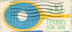 USA – 1974 Tennis Centenary Cut Square