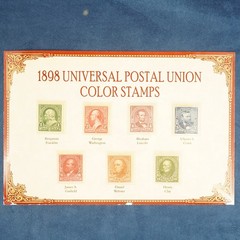 1898 U.S. Scott #279-284 Complete Set of 7 Bureau Issues in PCS Booklet, 1c-15c