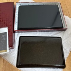 [Unused] Echizen-nuri High-class Lacquerware Zen (Tray) Gold Floral Pattern,