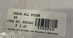 3 Packs Porky Pig “That’s All Folks” 34 Cent Postage stamps sealed never opened