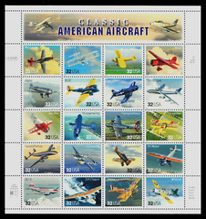 Lot of (2) -US SCOTT #3142 32ct Classic American Aircraft Souvenir Sheet of 20