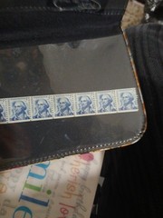1967 US 5 Cent George Washington Stamp Blue – On Post – Rare Vintage