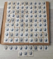 Lot 93 1960’s George Washington 5 Cent Rolled Postage Stamps Used Non-canelled