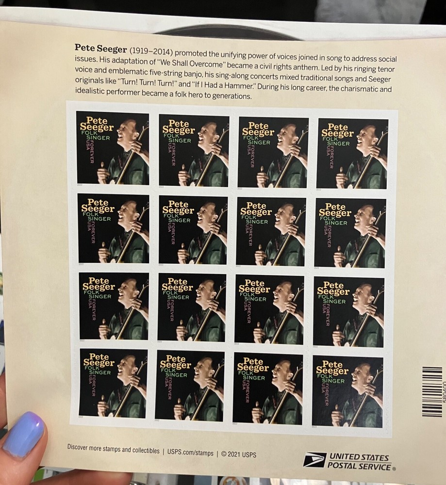 PETE SEEGER 16 count USA Forever stamps-NEVER USED