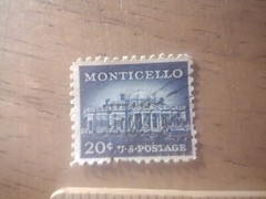 1956 20c Monticello. Liberty Series.
