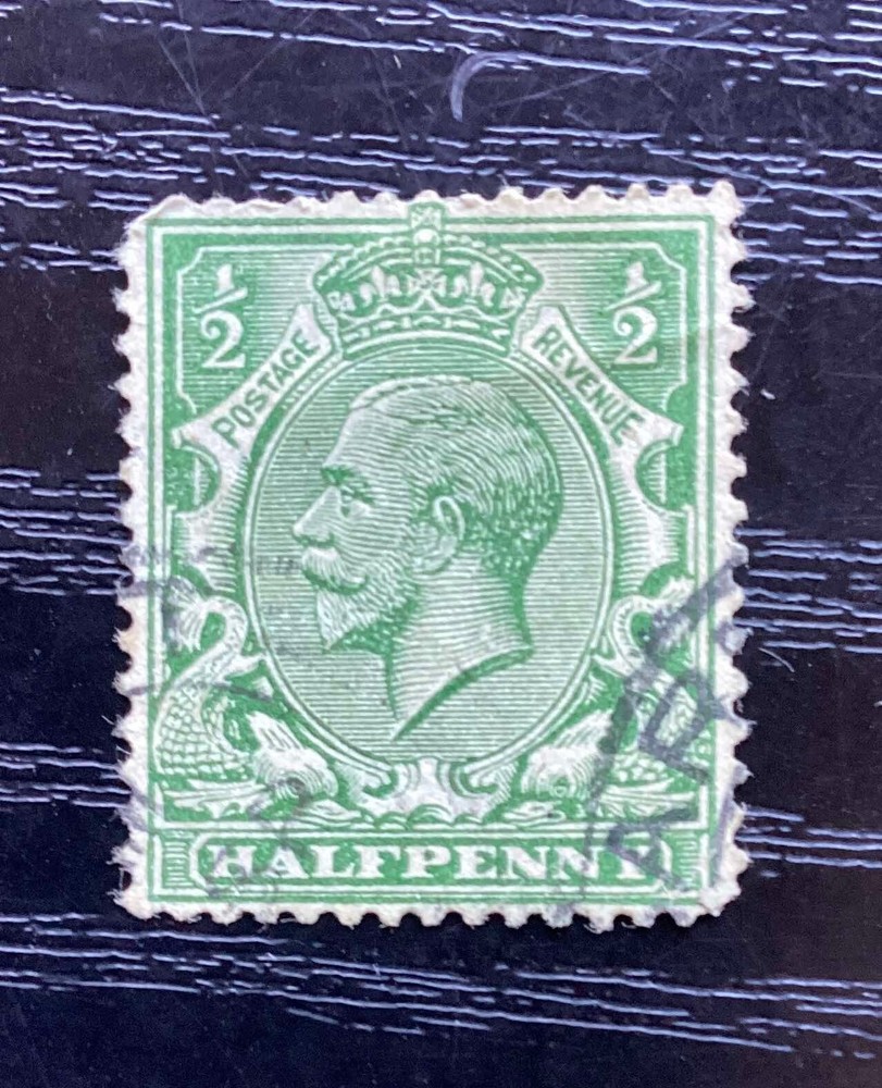 King George v half peny stamp