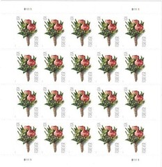 Forever Stamps Celebration Boutonniere – 2 Sheets, 40 Postage Stamps for Collect