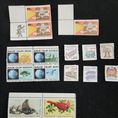 Lot 82 Vintage US Stamps Mint MNH 1970s Apollo Soyuz Wildlife Bicentennial Rare