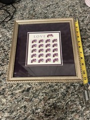 Professionally Framed 20 Love: «Pansies in a Basket» US Forever Postage Stamps