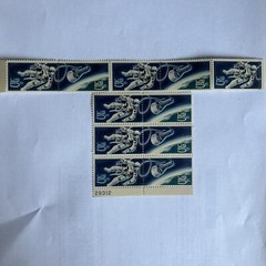 US Postage Astronaut outer Space 5Cents Block Stamps Unused NASA Set Rare NOS