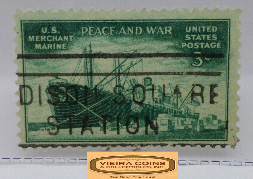 USA Postage U.S. Merchant Marine Peace and War 3 Cents Stamp – #S42195NQ