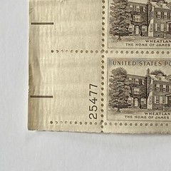 United States 5 Cents President James Buchanan Postage Stamp 1081 Full Sheet