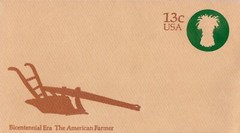 Vintage 1970s Bicentennial Era Postal Envelope Printed Postage 13 Cents Unused