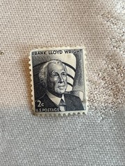 Rare Frank Lloyd Wright 2cent stamp, never used with original glue.