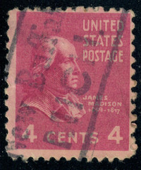 USA – 1938 – Presidential issue – James Madison – 4¢ – #3000