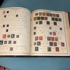Antique The Master Global Stamp Album-Minkus Publications With Stamps