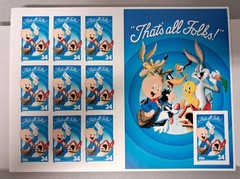 2001 34 cent Porky Pig full Sheet of 10 Scott #3534, Mint NH