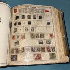 Antique The Master Global Stamp Album-Minkus Publications With Stamps