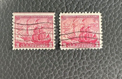 (2) 1934 3 cent stamps Maryland Tercentenary (300th anniversary)