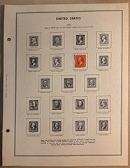 Vintage U.S. Stamp Album Page 1894 w/ Stamp + Historic