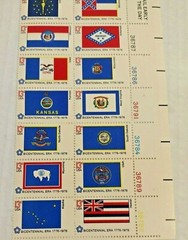 Scott #1663-16 State Flags 40 Total Vintage 13 Cents 1976 Face Value $5.20