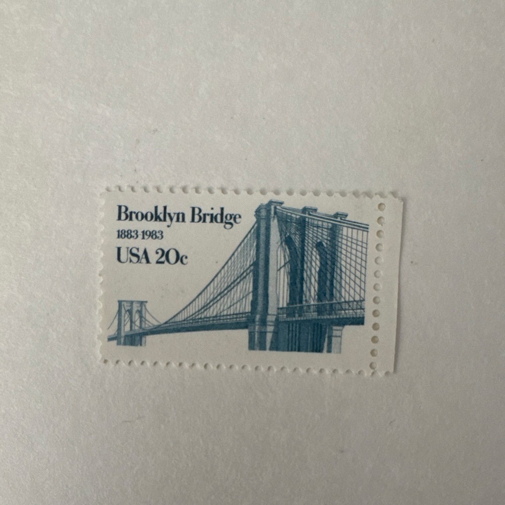 Brooklyn Bridge 1883-1983 20c Blue US Postage Stamp Single MNH