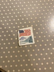 USA POSTAGE – YOSEMITE – AMERICAN FLAG 25 CENT 1988 STAMP