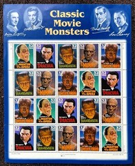 CLASSIC MOVIE MONSTERS Vintage USPS STAMP PAGE United States Postal Service