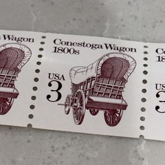 U.S. Conestoga Wagon 1800’s 3 cent stamps Lot Of 3