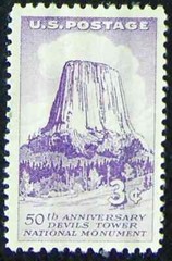 USA 1956 😎 50th. Anniversary Devil’s Tower National Monument – MNH – Scott 1084