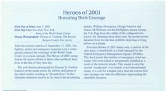 First Day Of Issue Jun 7 02 New York NY 22kt Gold Replica Heroes Of 2001