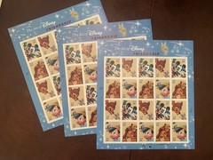 The Art of Disney FRIENDSHIP 37¢ US Postage Stamp Sheet – Lot of 3 Sheets
