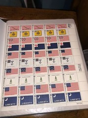 Scott # 1345 – 54 6 Cent 1968 American Flags Mint Sheet U.S. Postage Stamp
