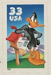 USA 33 Cent Daffy Duck (Bugs Bunny) Postage Stamps, Full Sheet of 10