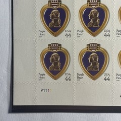 Sheet of (20) 2009 Purple Heart Stamps, $8.80 FV, Scott #4384, MNH