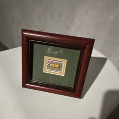 Framed US Postage Stamp Vietnam Veterans 15 Cent Yellow Red Green Blue White