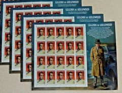 Four x 20 Legends of Hollywood HUMPHREY BOGART 32¢ US Postage Stamps USA Sc 3152