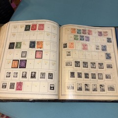 Antique The Master Global Stamp Album-Minkus Publications With Stamps