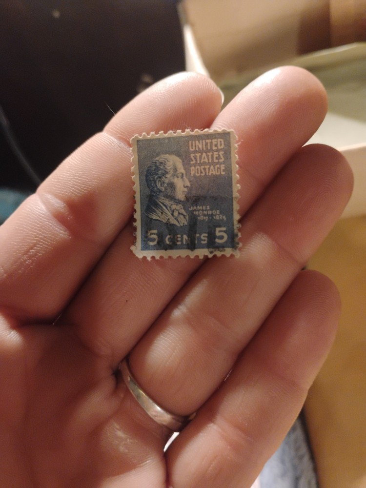 US 5c James Monroe Postage Stamp United States Single