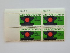 1965 US Stop Traffic Accidents 5c Block of 4 US Postage Stamps Sc #1272 MNH OG