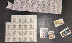 Mixed Lot of 200+ U.S. Vintage Stamps– High Denomination, non cancelled, Nice!!