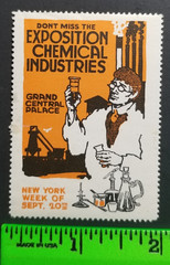 Vintage Chemical Exposition Week Poster Stamp