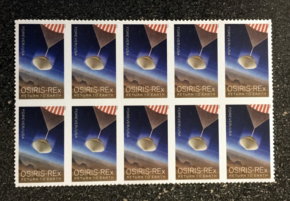 2023USA Forever Osiris REx Return to Earth Block of 10 From Sheet mint postage
