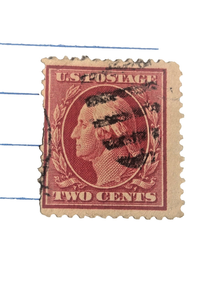 RARE George Washington 2 Cent Red USED.
