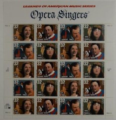 US SCOTT 3154 – 3157 PANE OF 20 OPERA SINGERS 32 CENTS FACE MNH