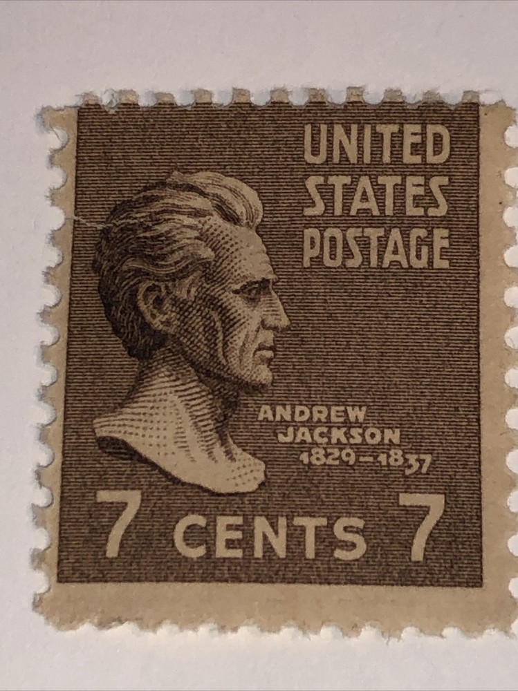 Scott# 812 1938 7 Cent Andrew Jackson