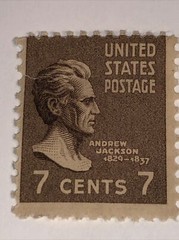 Scott# 812 1938 7 Cent Andrew Jackson